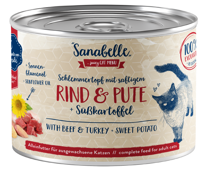 Sanabelle Katzen Nassfutter mit Rind & Pute